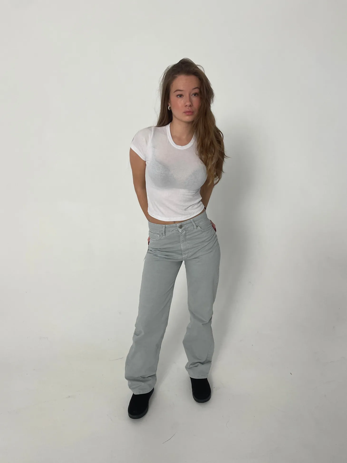 Josie jeans - Lysegrå