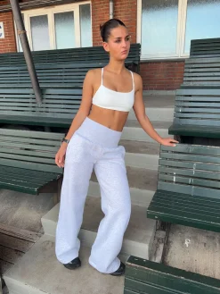 Juno sweatpants med foldbar talje - Grå