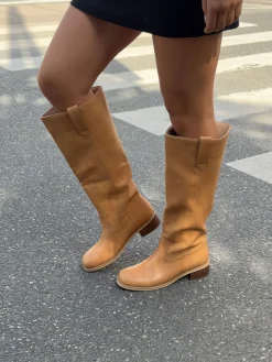Justina tall støvler - Camel