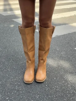 Justina tall støvler - Camel