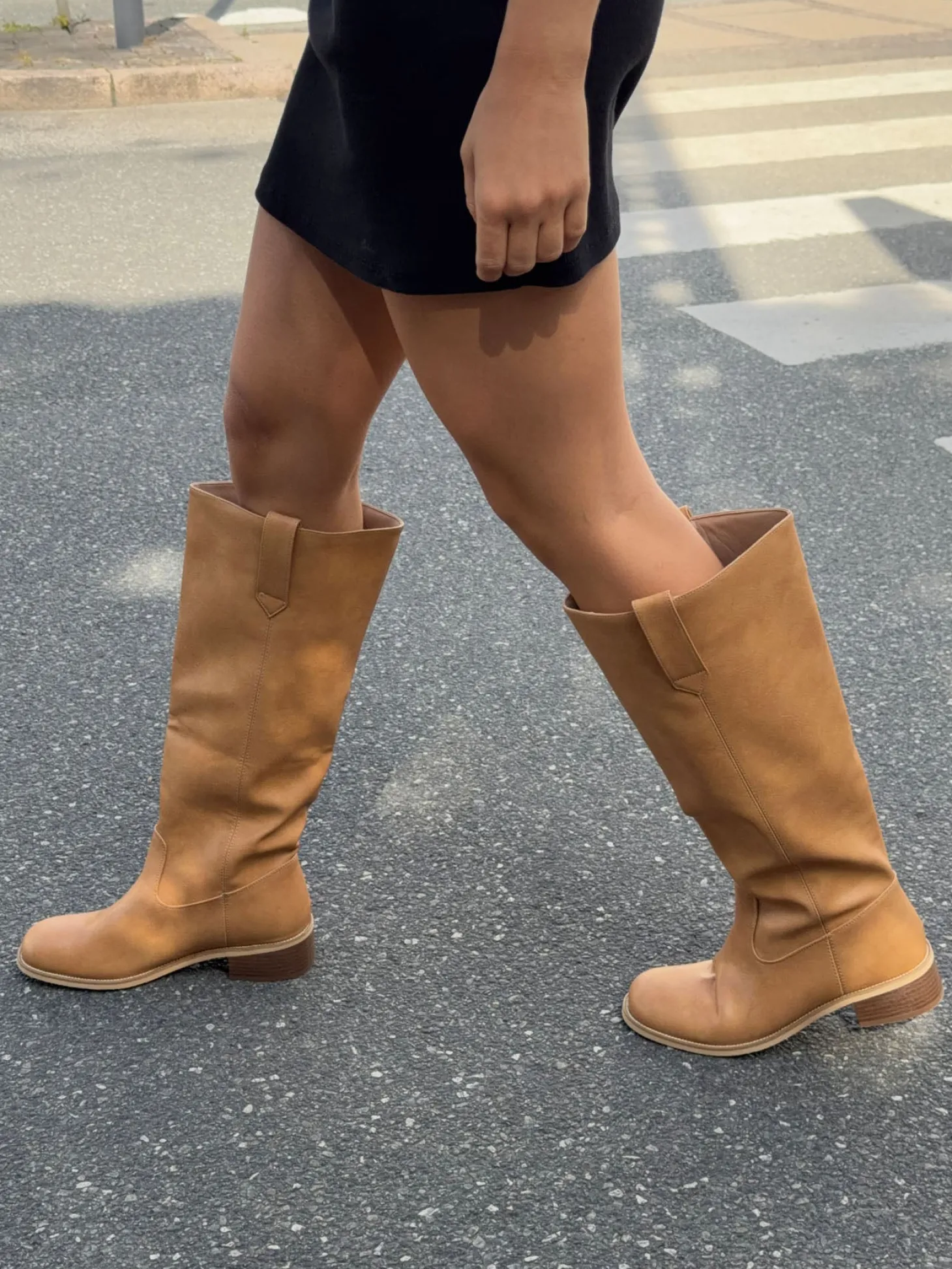 Justina tall støvler - Camel