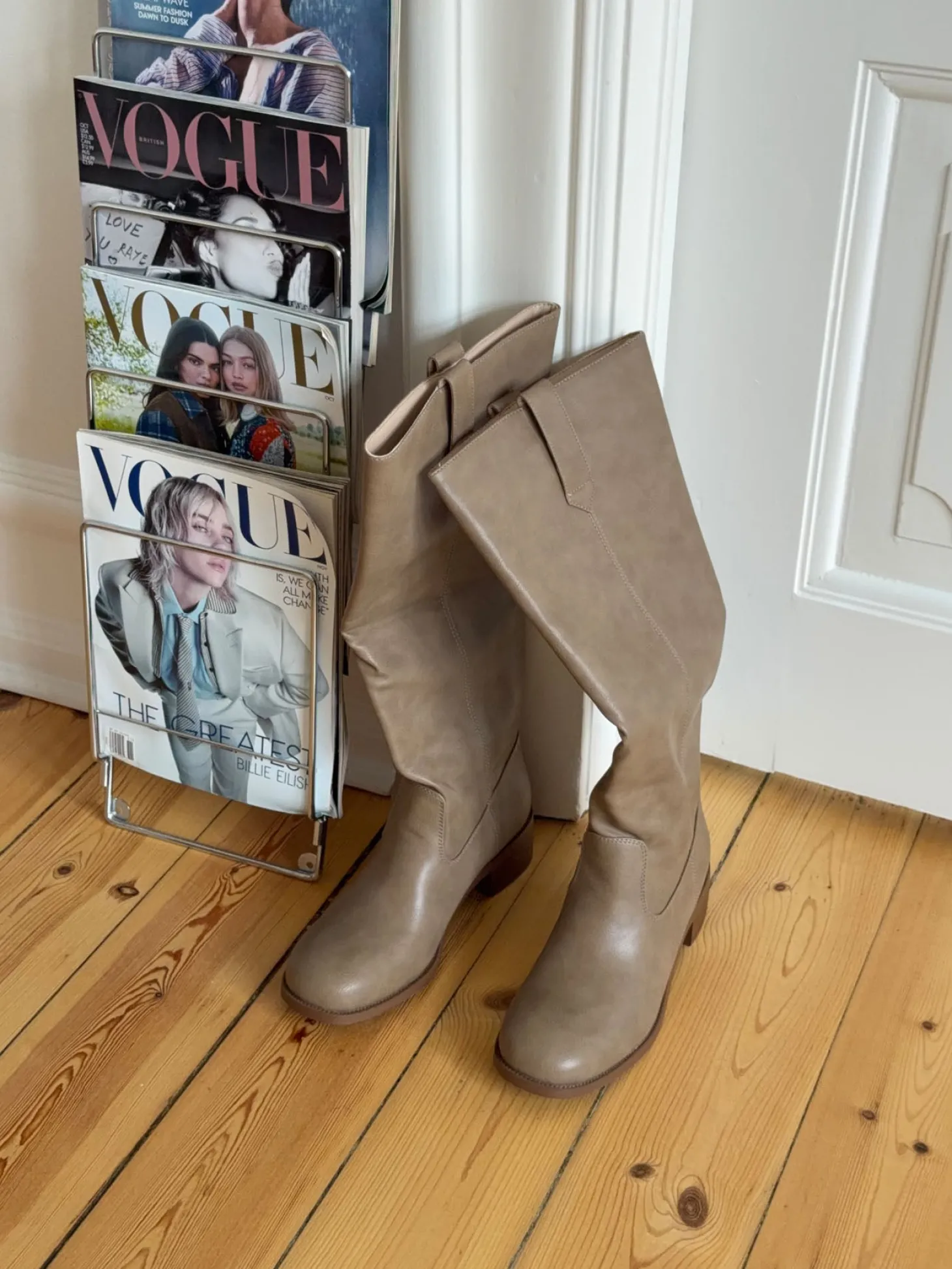 Justina tall støvler - Taupe