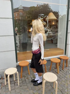 Kaia langærmet cashmere bluse - Hvid