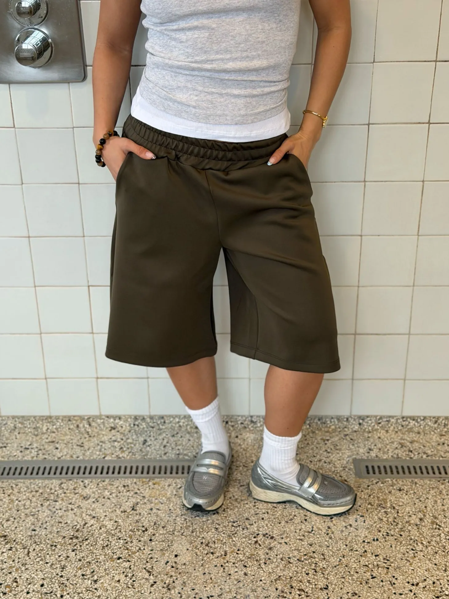 Kaline bermudashorts - Kaki