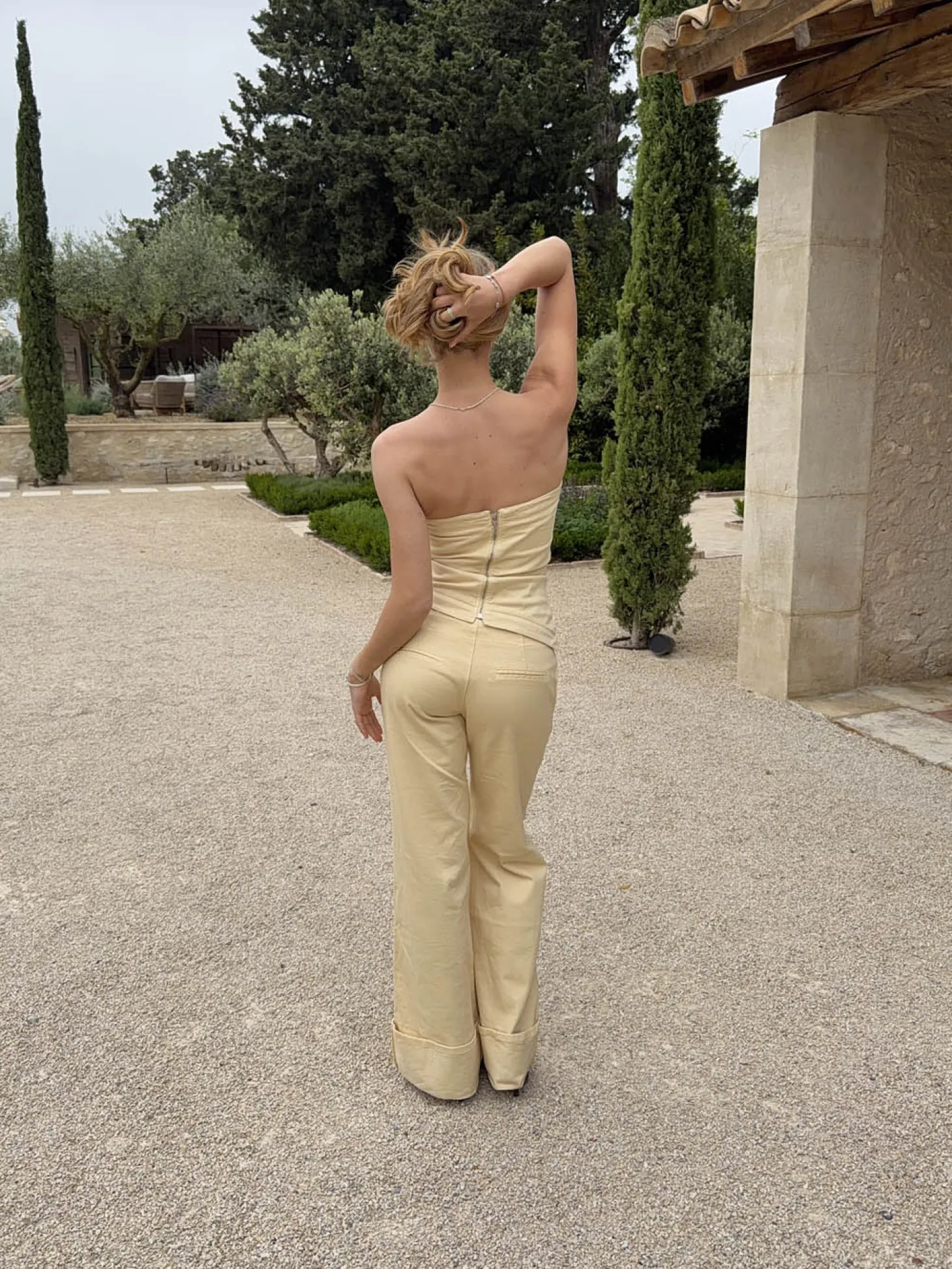 Kamile asymmetrisk top - Gul