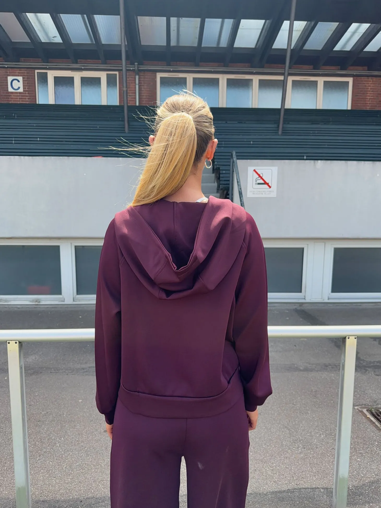 Katinka zip-up hoodie - Mørkelilla