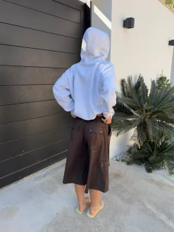 Kelsey bermudashorts med nålestriber - Brun