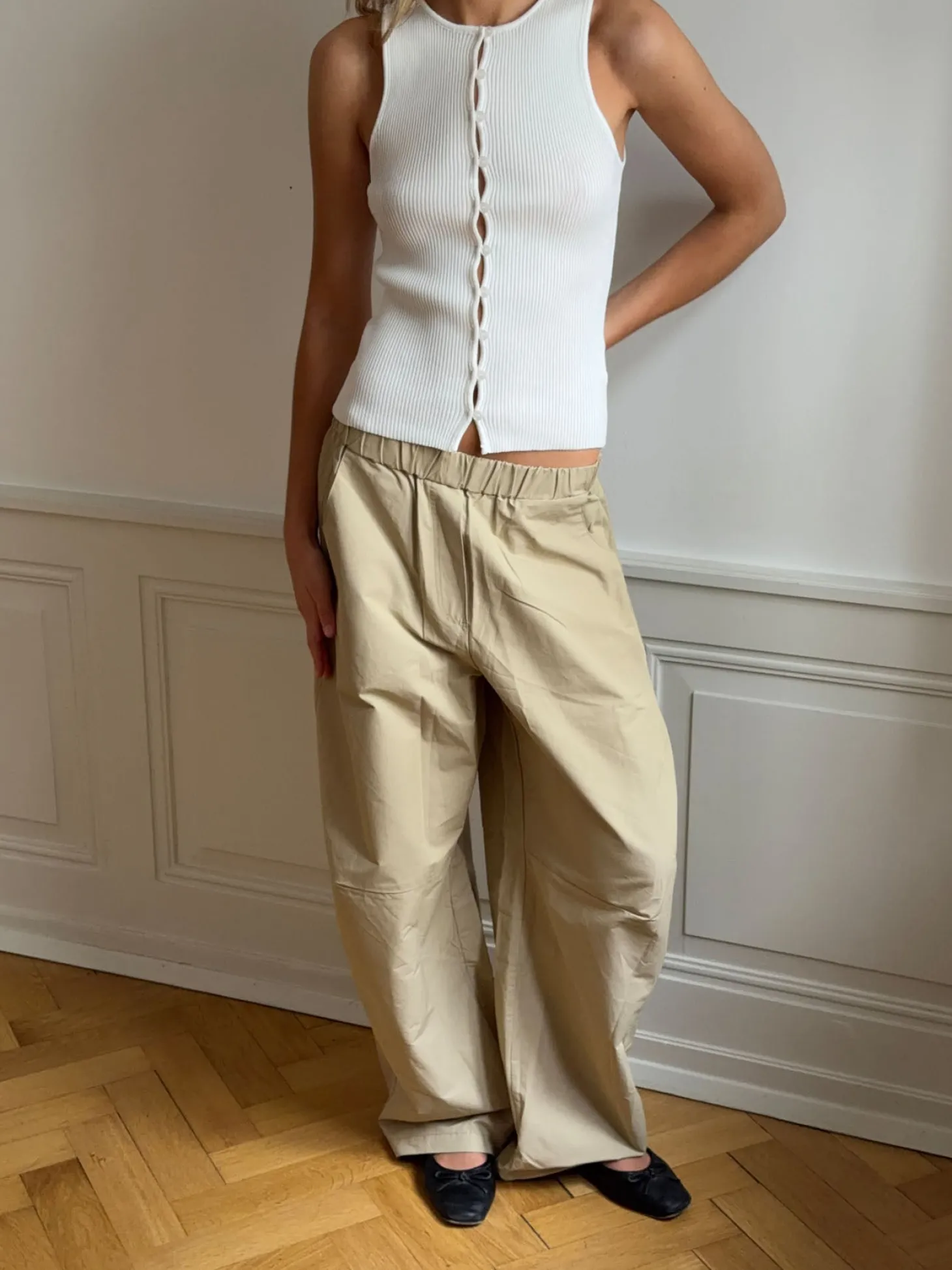 Lali top med knapper - Hvid