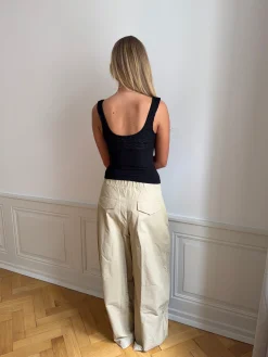 Lana top med blonder - Sort
