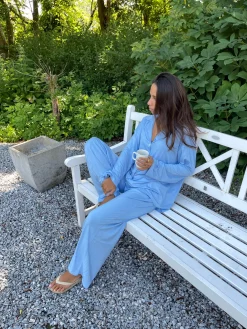 Laura pyjamasbukser - Lyseblå