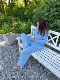 Laura pyjamasbukser - Lyseblå