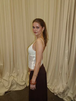 Lelija top med pailletter - Off white