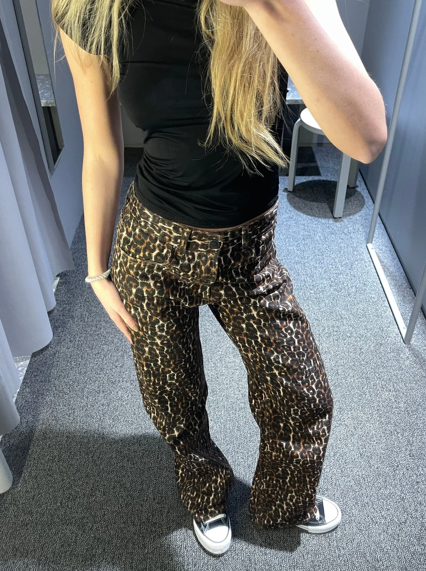 Leopard jeans