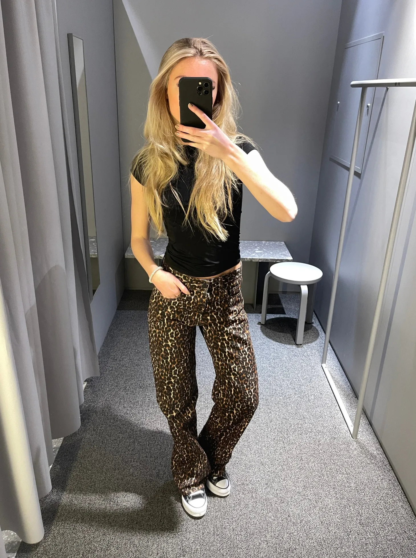 Leopard jeans