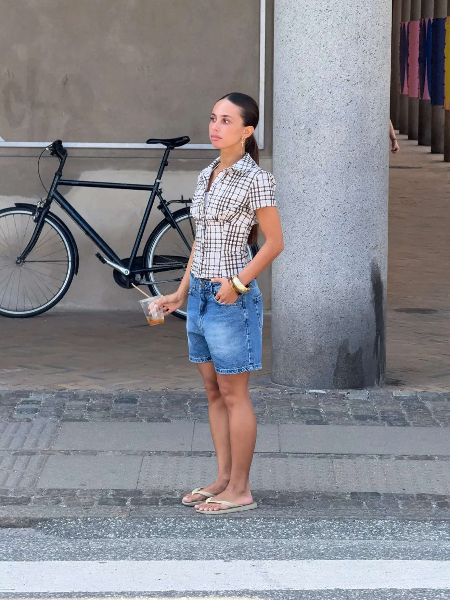 Linda bermudashorts - Blå denim