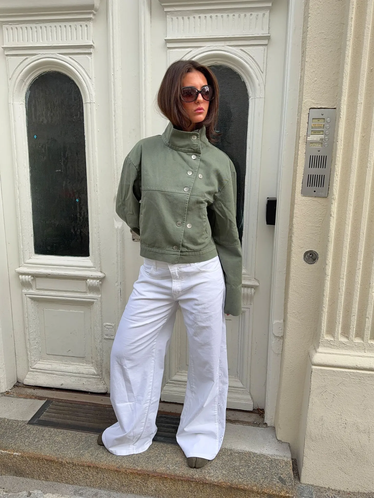 Lineana jeans med blonder - Hvid