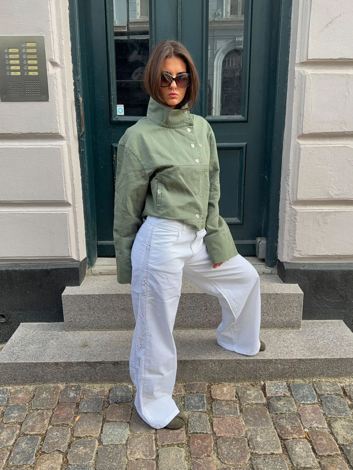 Lineana jeans med blonder - Hvid