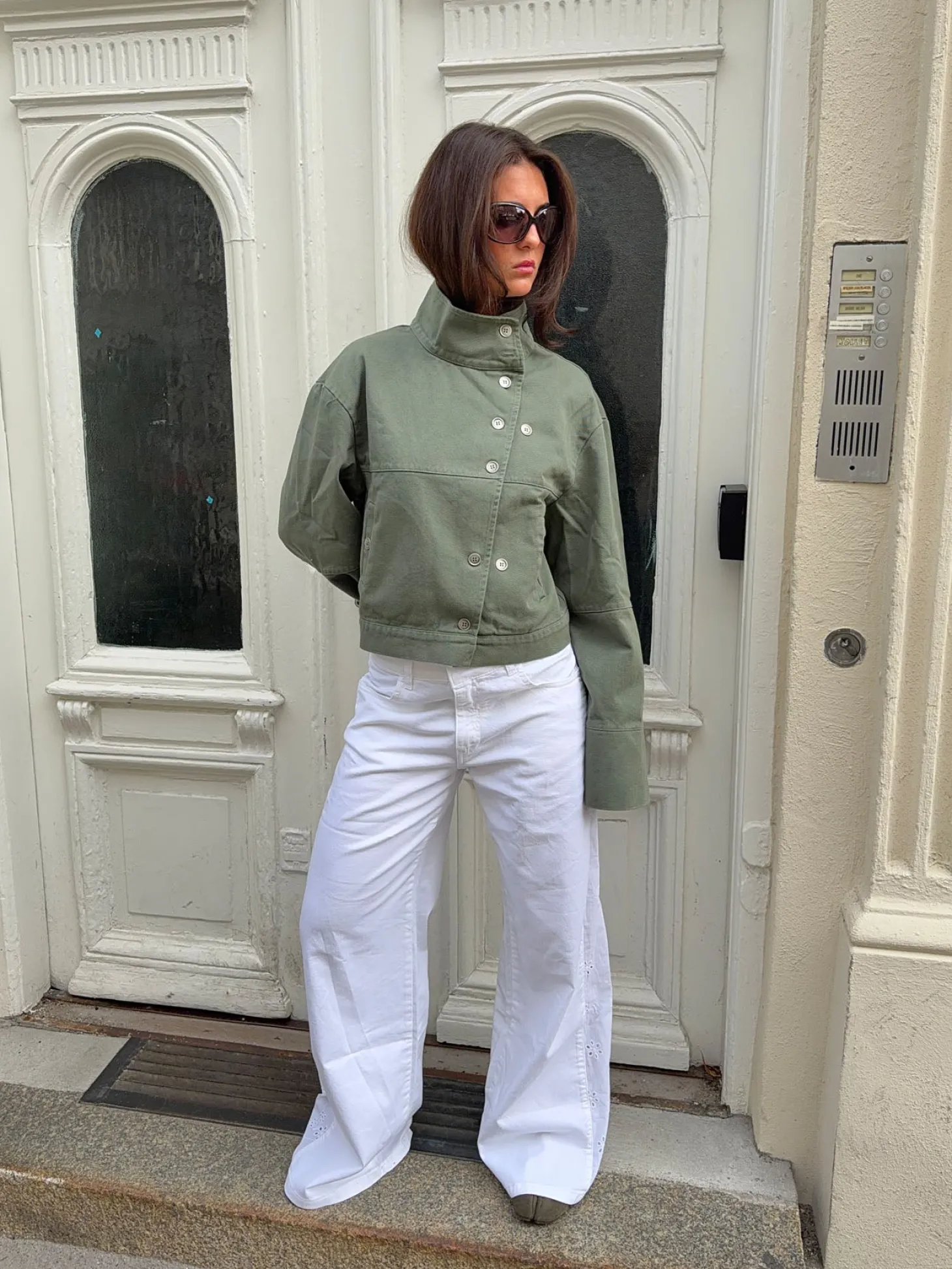 Lineana jeans med blonder - Hvid