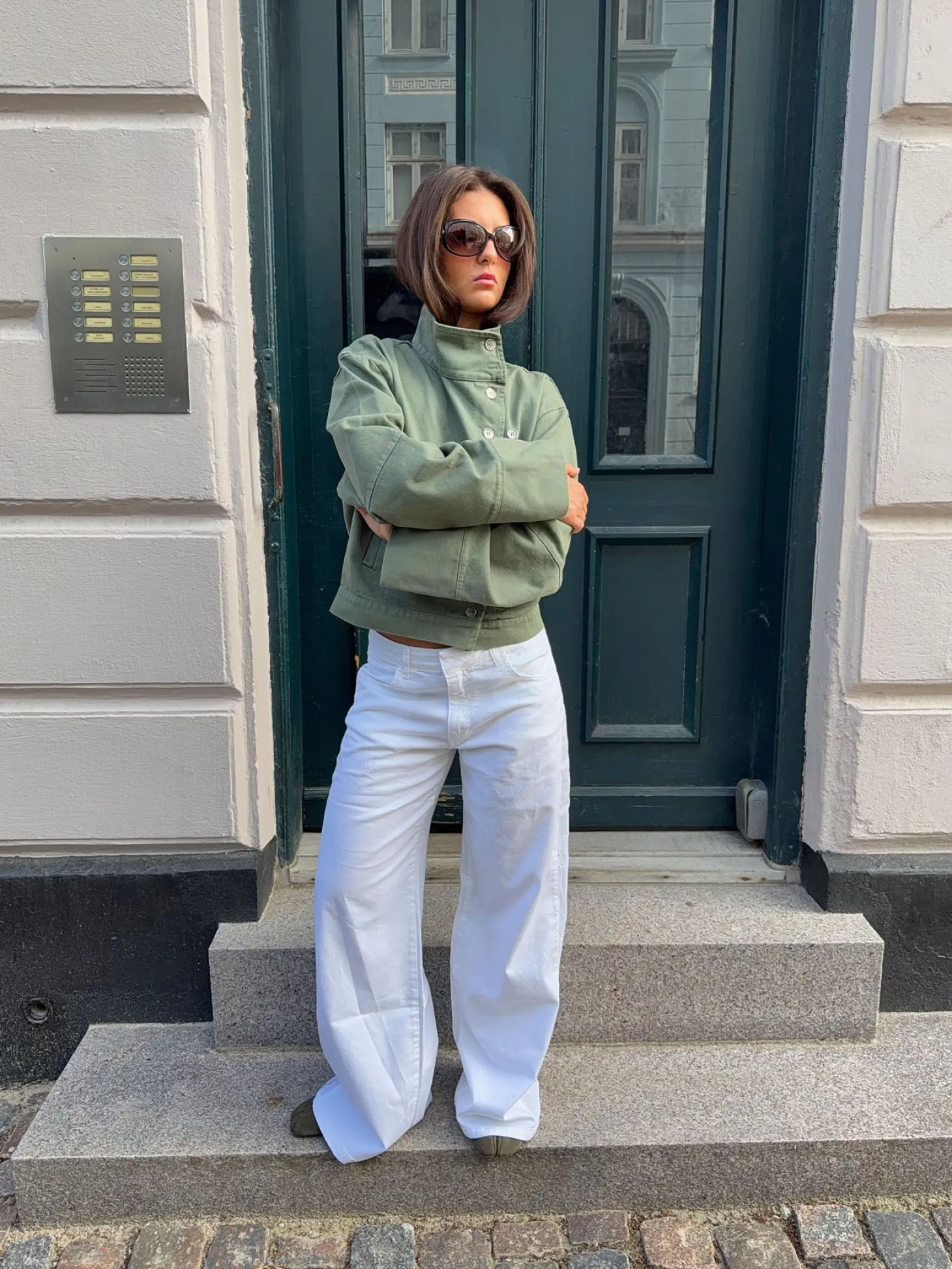 Lineana jeans med blonder - Hvid