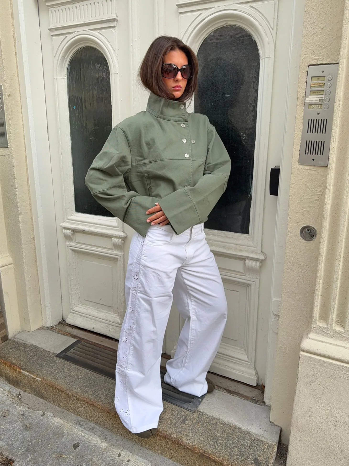 Lineana jeans med blonder - Hvid