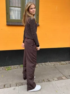 Lisette oversized suitbukser - Brun