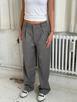 Lisette oversized suitbukser - Grå