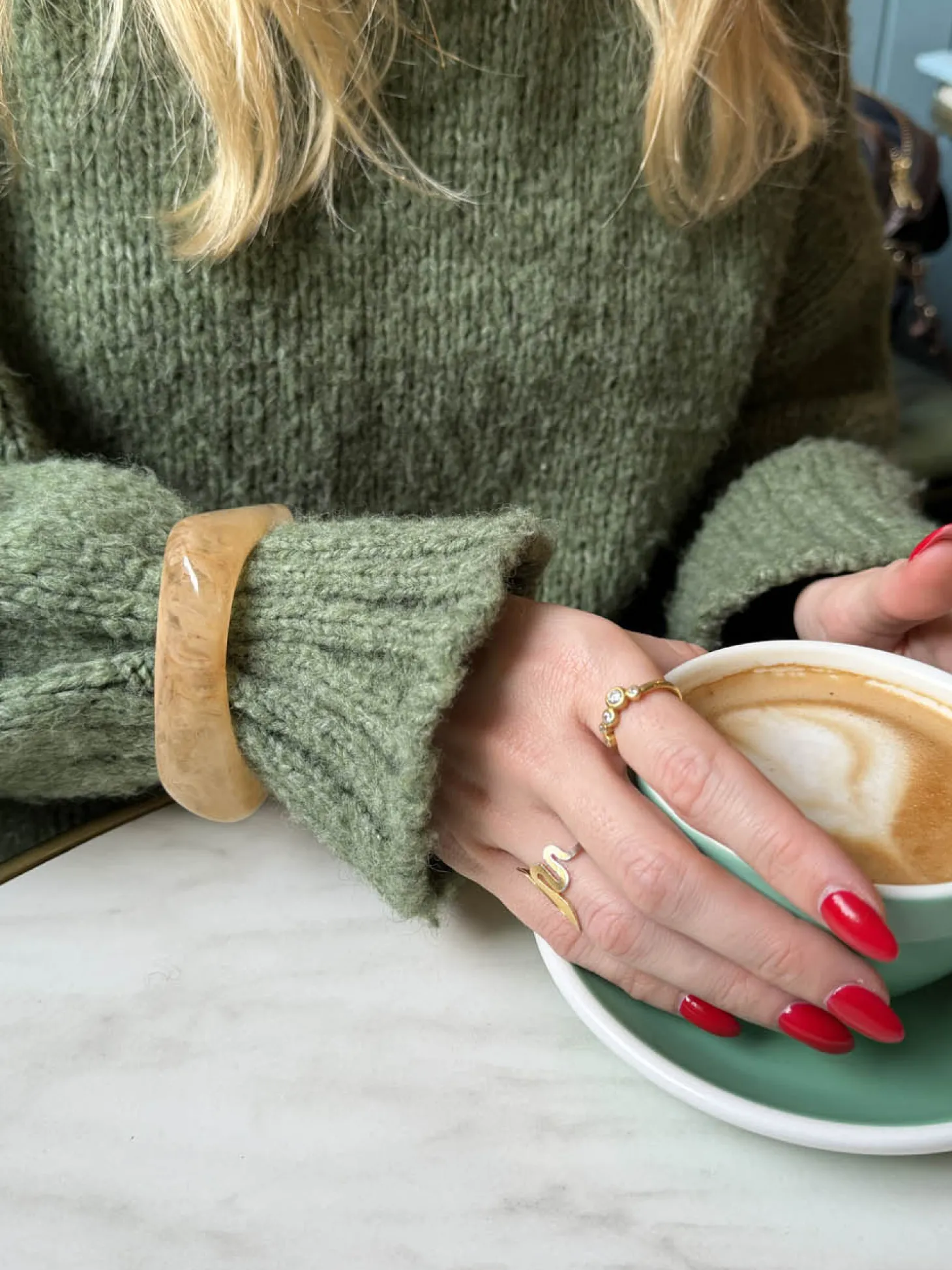 Lykke chunky armbånd - Lys karamel