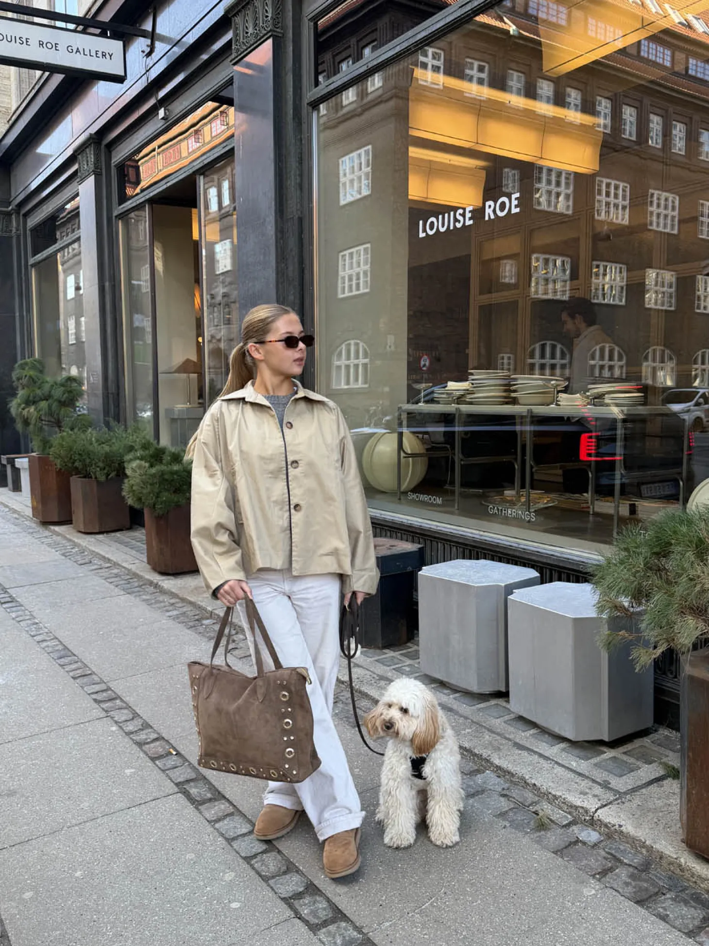 Lyra taske med nitter - Brun