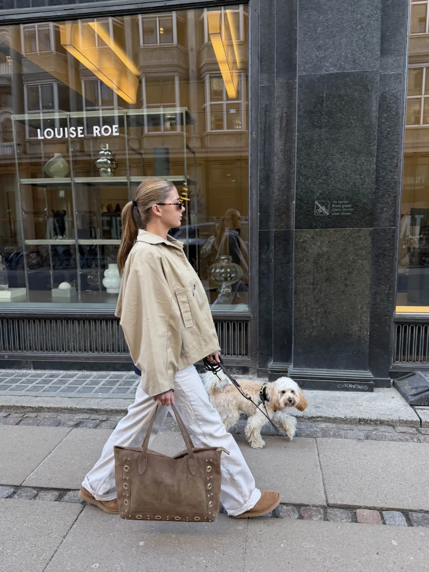 Lyra taske med nitter - Brun