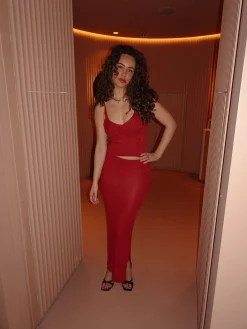 Malie glimmernederdel - Rød