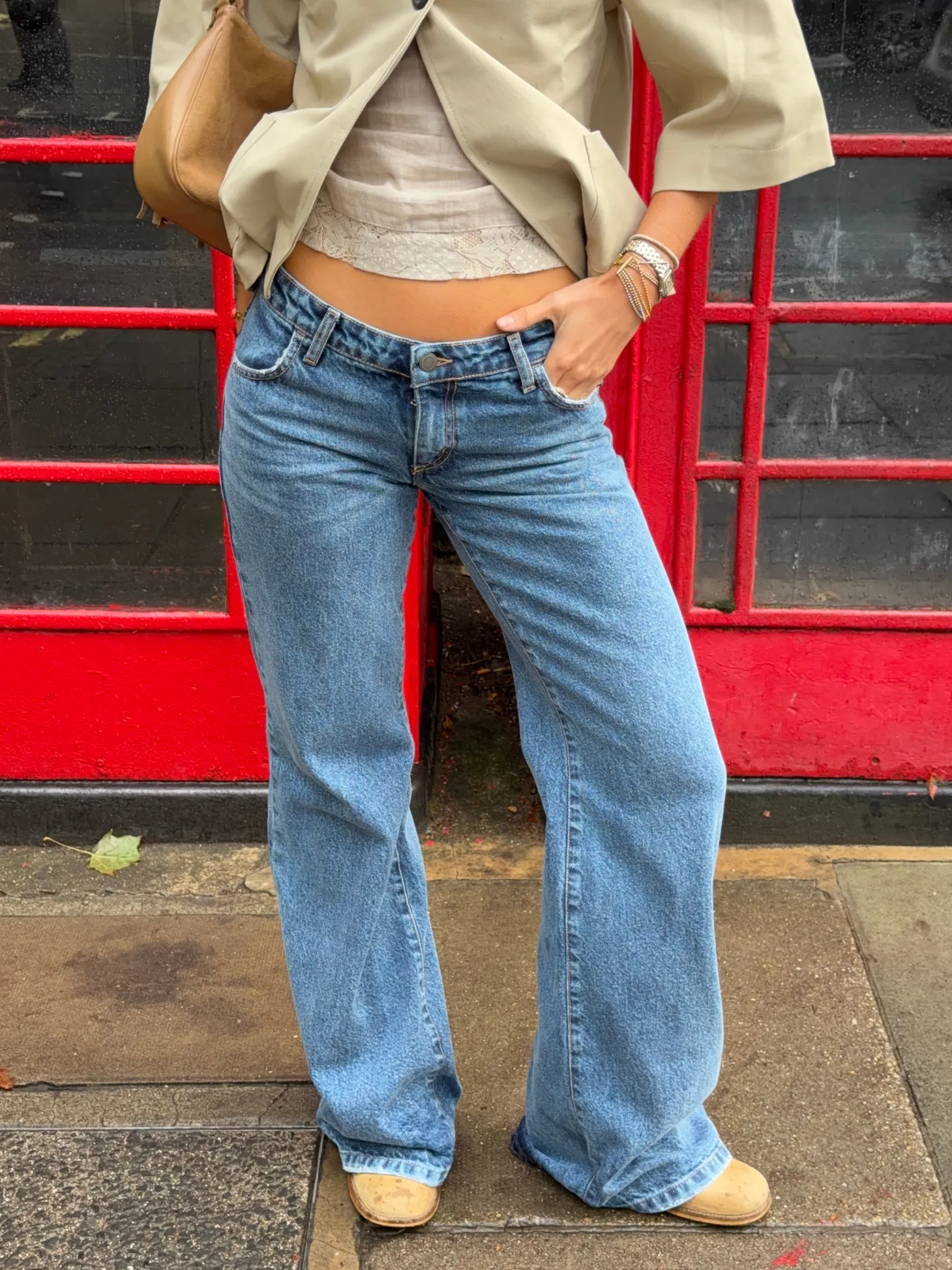 Malin Tomkins lavtaljede jeans - Blå