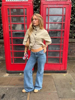 Malin Tomkins lavtaljede jeans - Blå