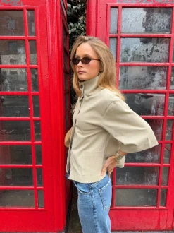 Malin Tomkins trekvartærmet jakke - Beige