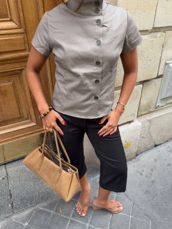 Maxima skjorte med knapper - Taupe