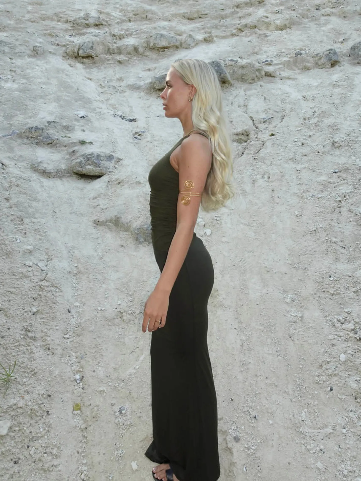 Melina maxi kjole - Mørkegrøn