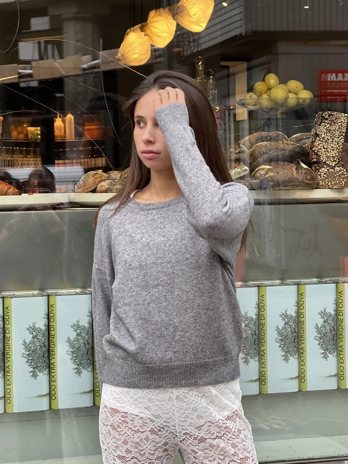 Mellie striktrøje - Grå