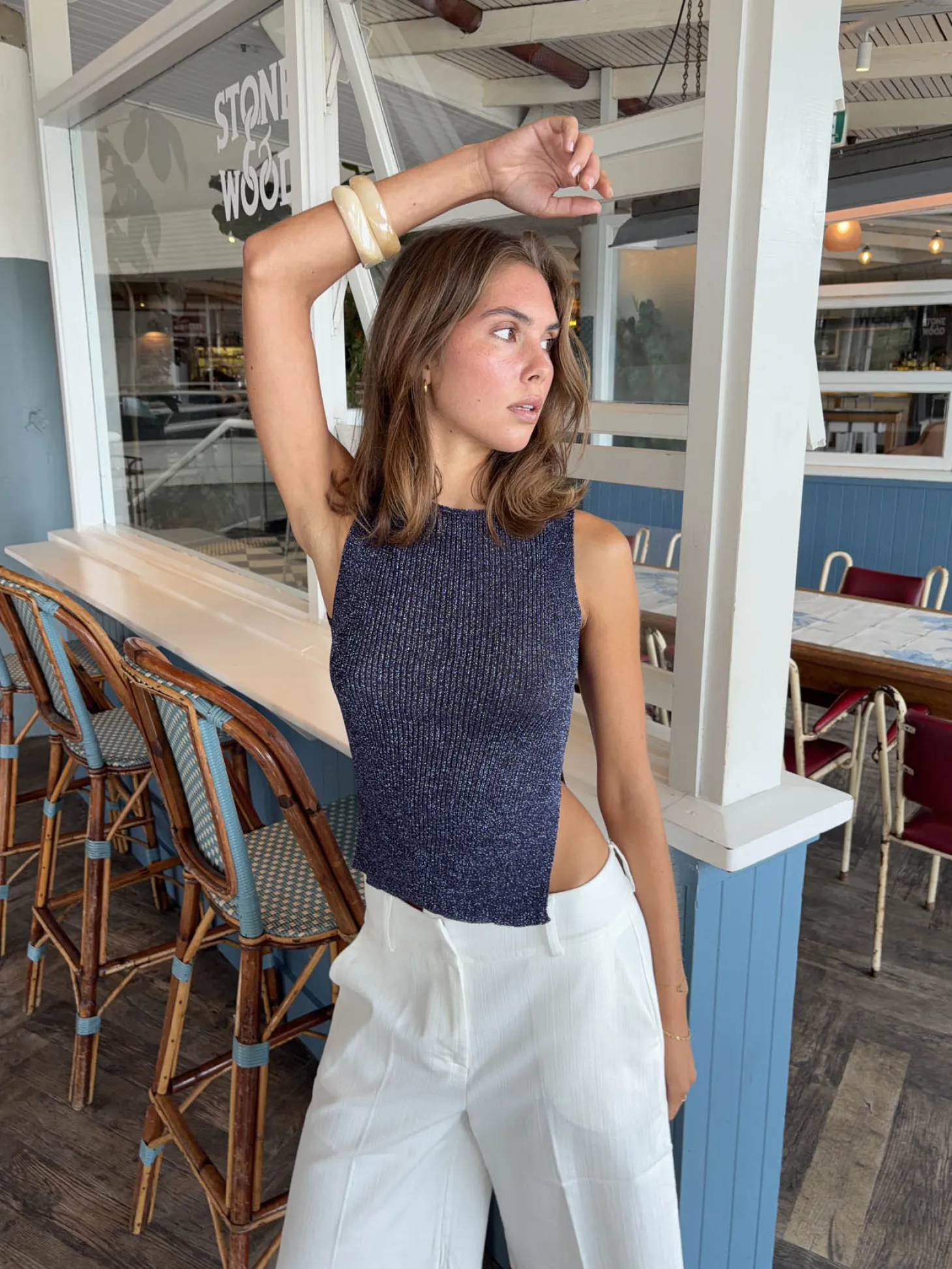 Montania glimmertop - Navy