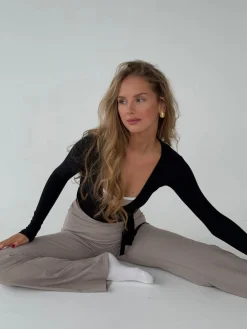 Motion wrap bluse - Jet Black
