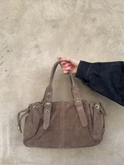 Mura taske i ruskind - Taupe
