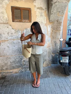 Nayaly bermudashorts - Kaki