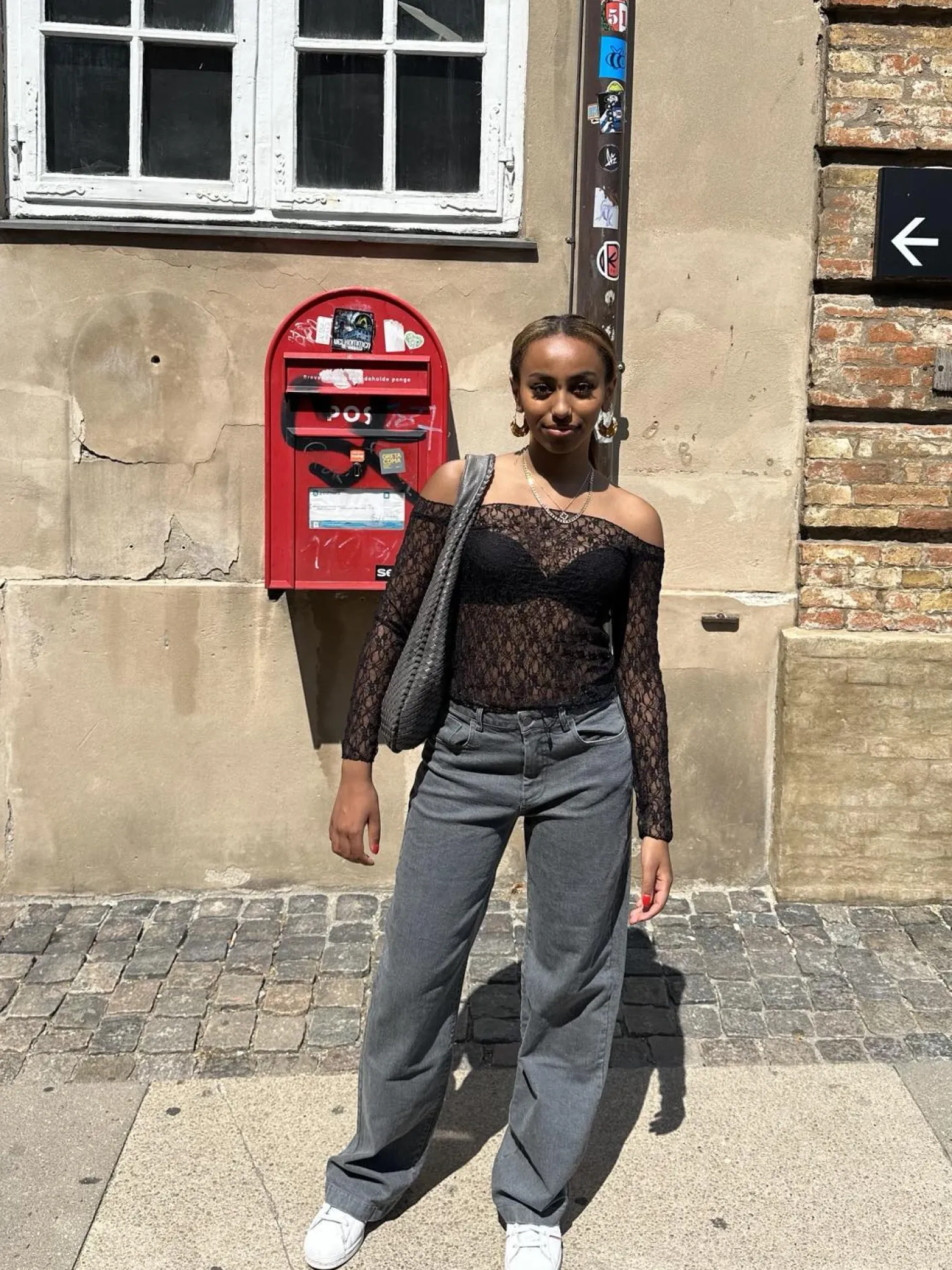 Nuna lavtaljede jeans - Grå