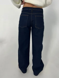 Nuna lavtaljede jeans - Mørk denim
