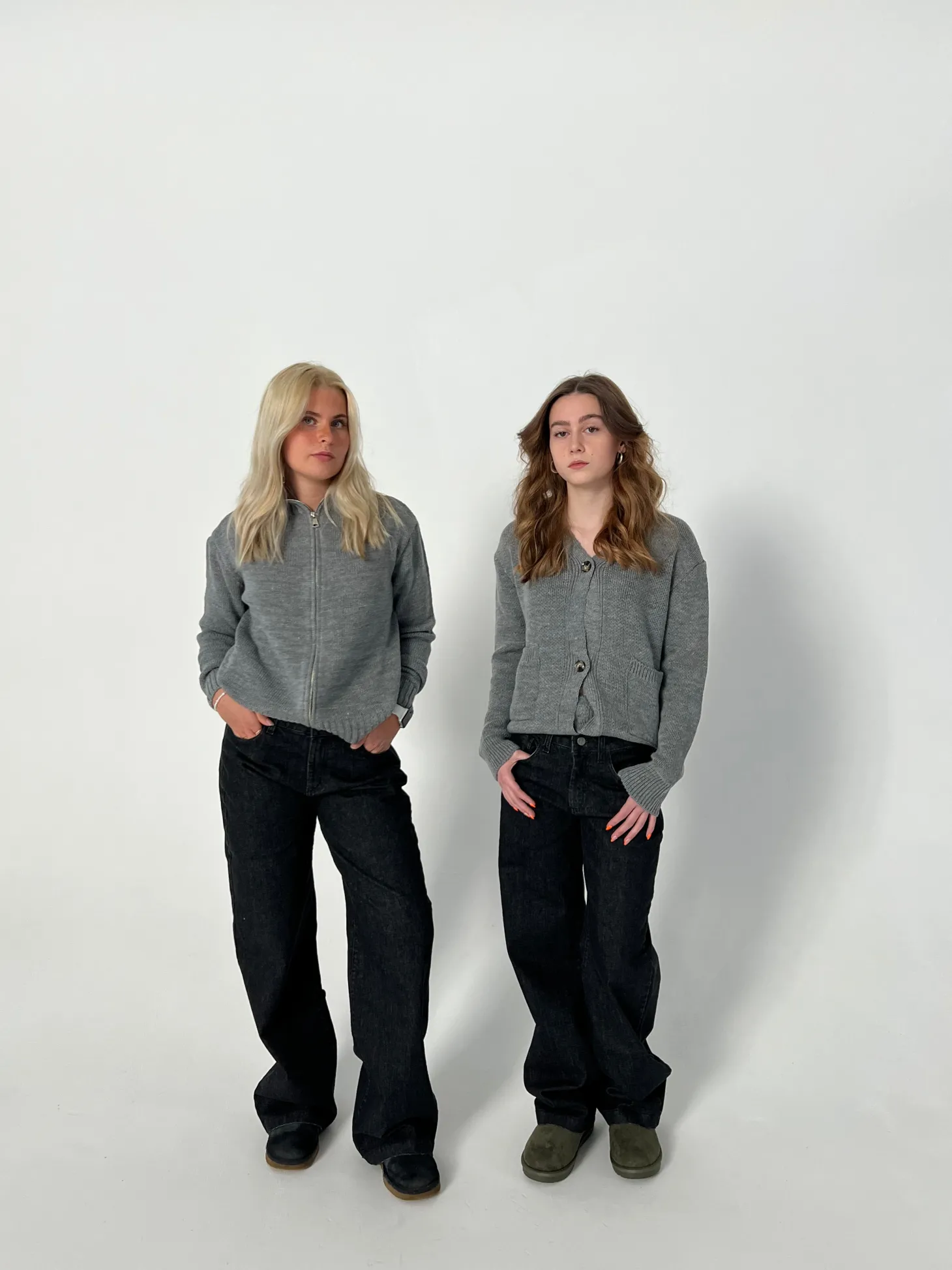 Nuna lavtaljede jeans - Sort