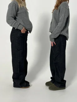 Nuna lavtaljede jeans - Sort