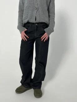 Nuna lavtaljede jeans - Sort