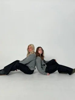 Nuna lavtaljede jeans - Sort