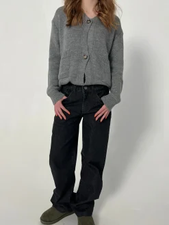 Nuna lavtaljede jeans - Sort