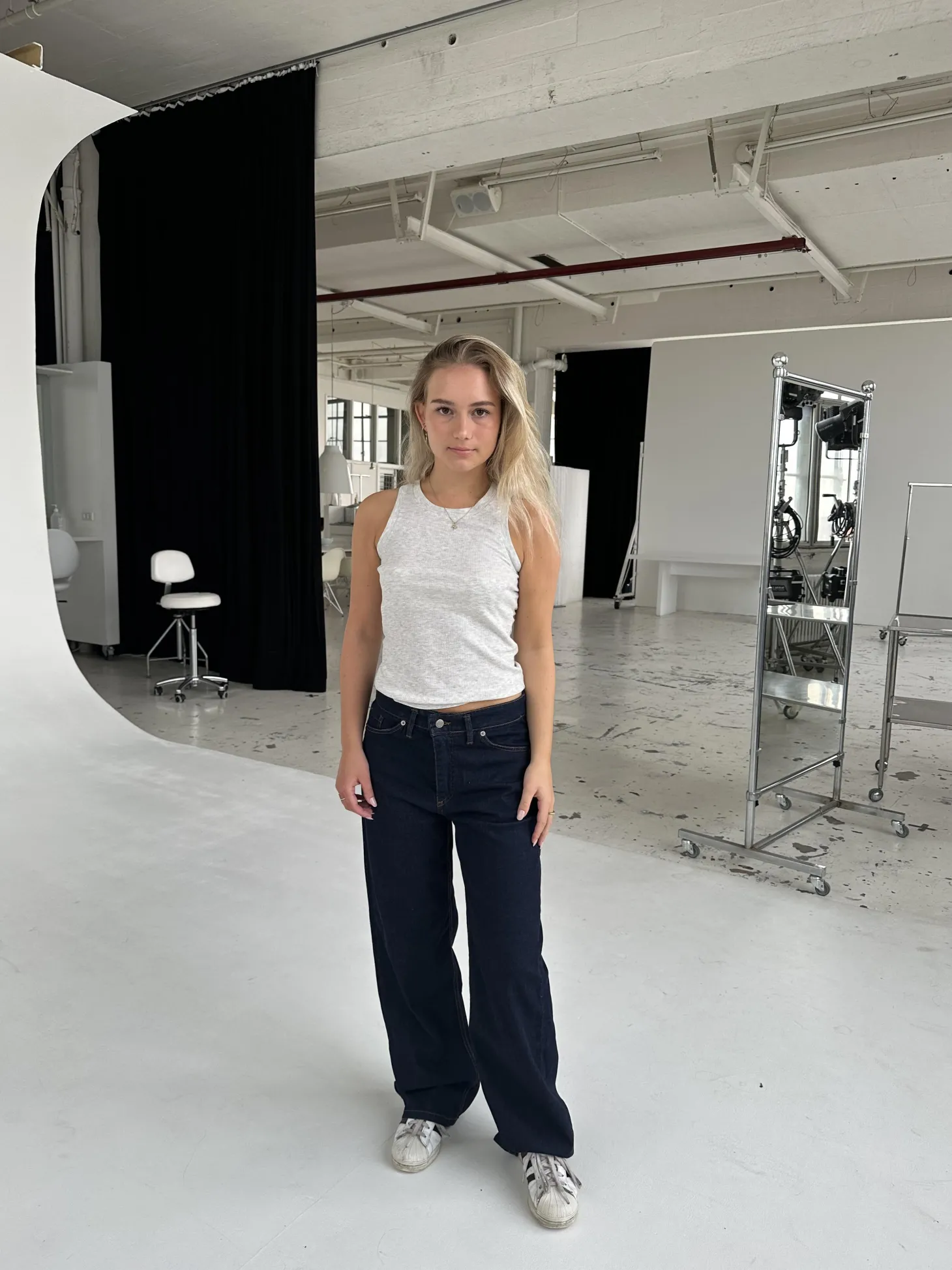 Oversized stjerne jeans - Guld stjerner