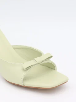 Pastella mules med sløjfe - Lysegrøn