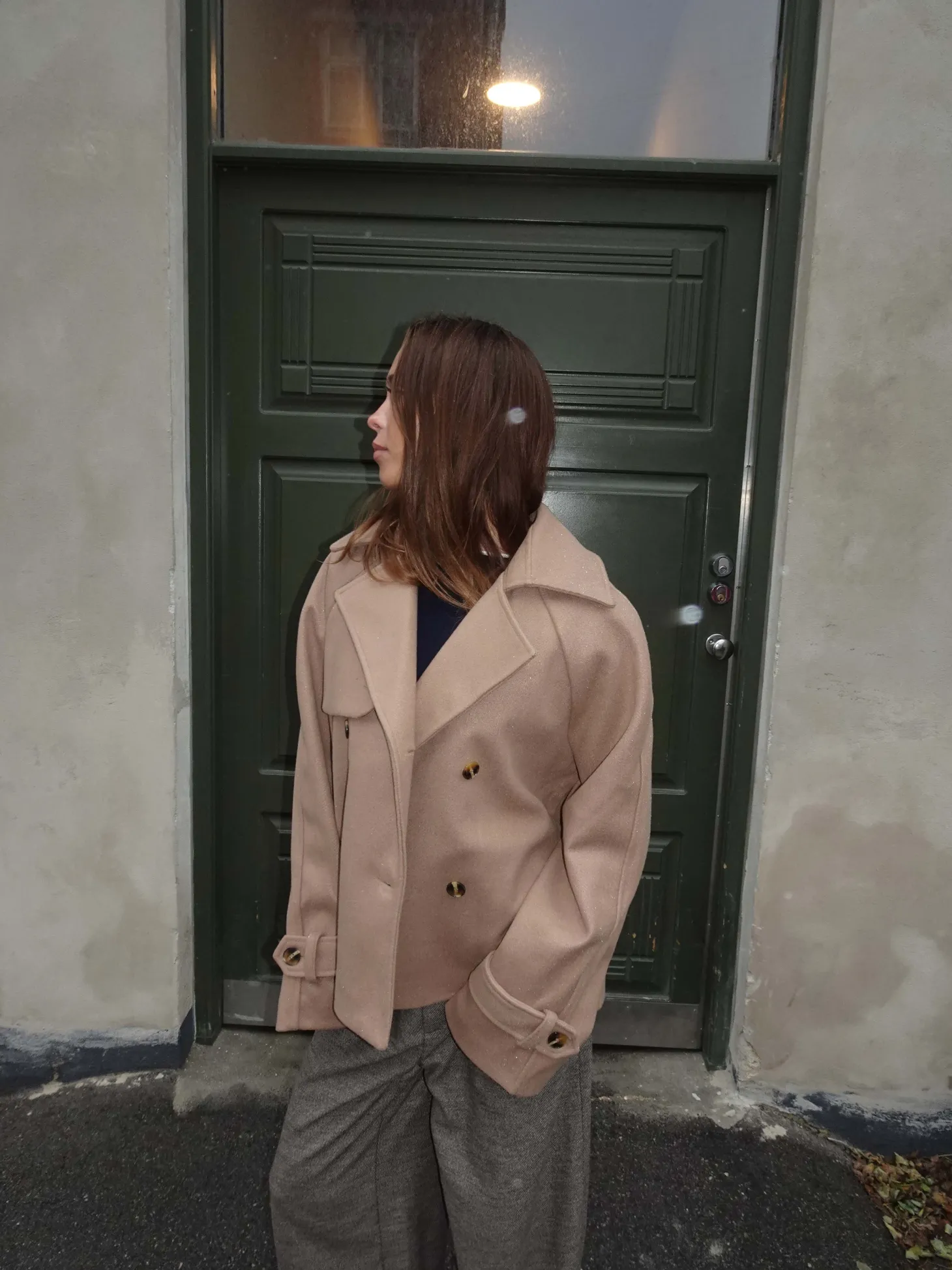 Patricia kort trenchcoat - Beige